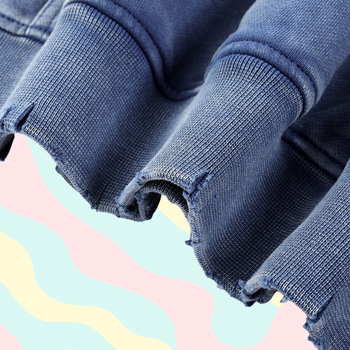 Cookie Trip Distressed Oversized Cotton Hoodie