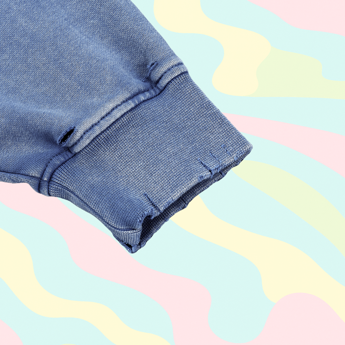 Cookie Trip Distressed Oversized Cotton Hoodie