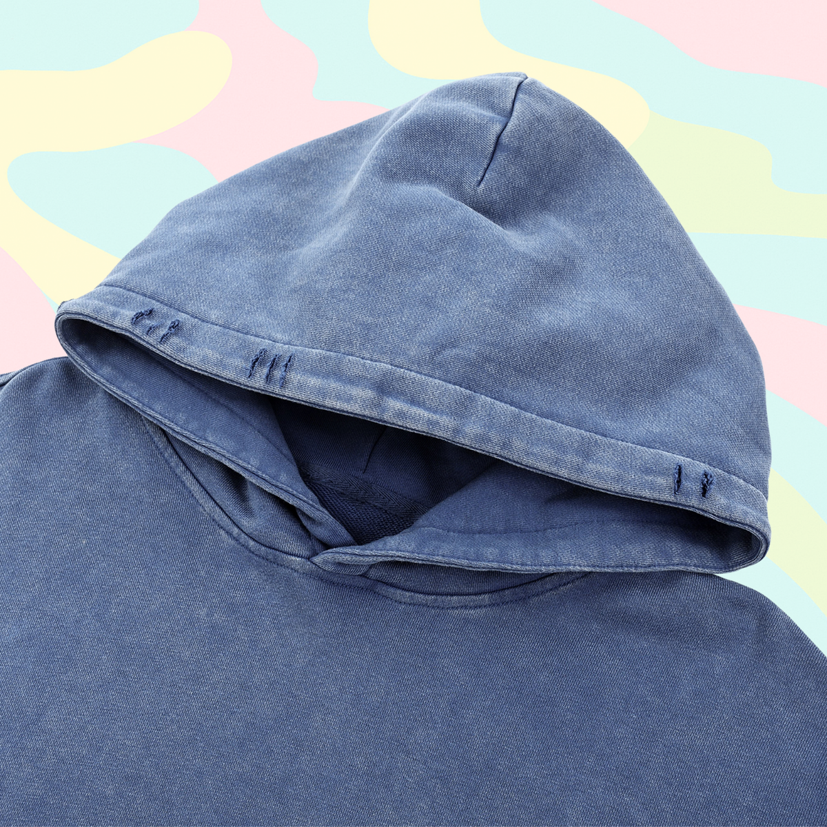 Cookie Trip Distressed Oversized Cotton Hoodie