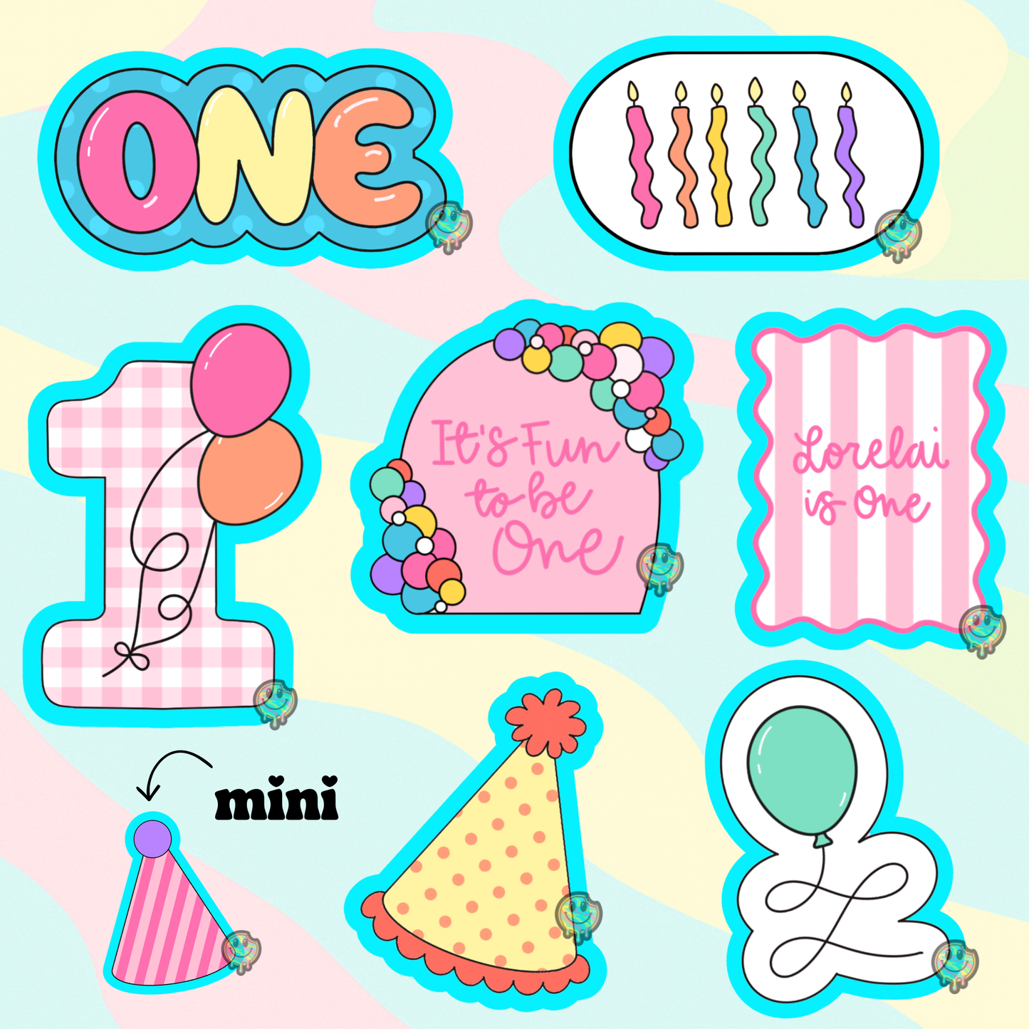 Fun to Be One Birthday Cookie Cutter Set