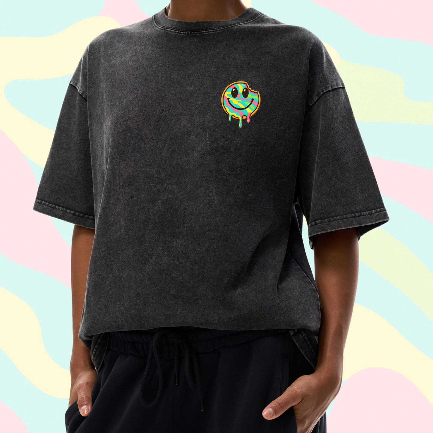 Cookie Trip Vintage Washed Oversized Tee