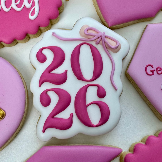 Graduation 2026 Bow Plaque Cookie Cutter