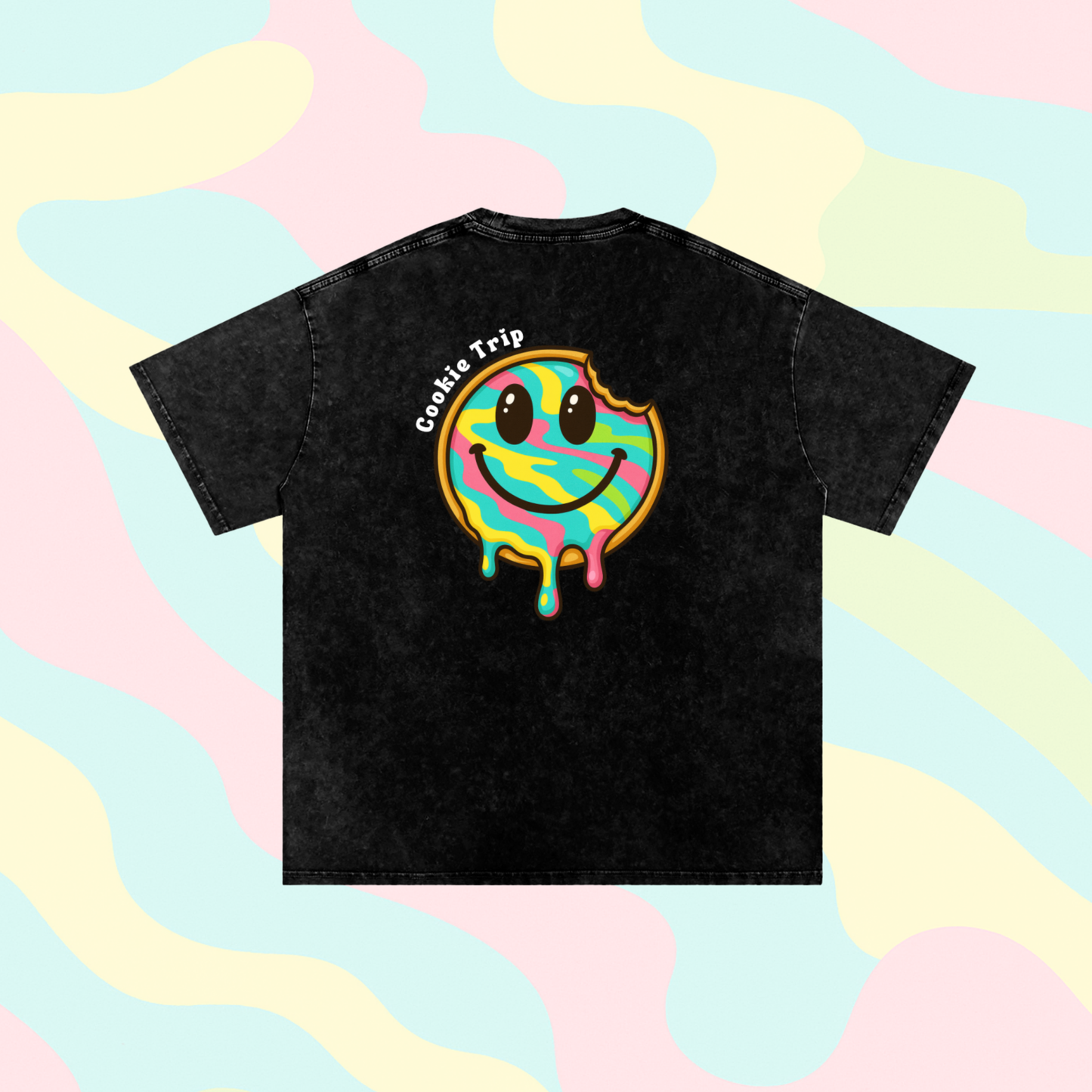 Cookie Trip Vintage Washed Oversized Tee