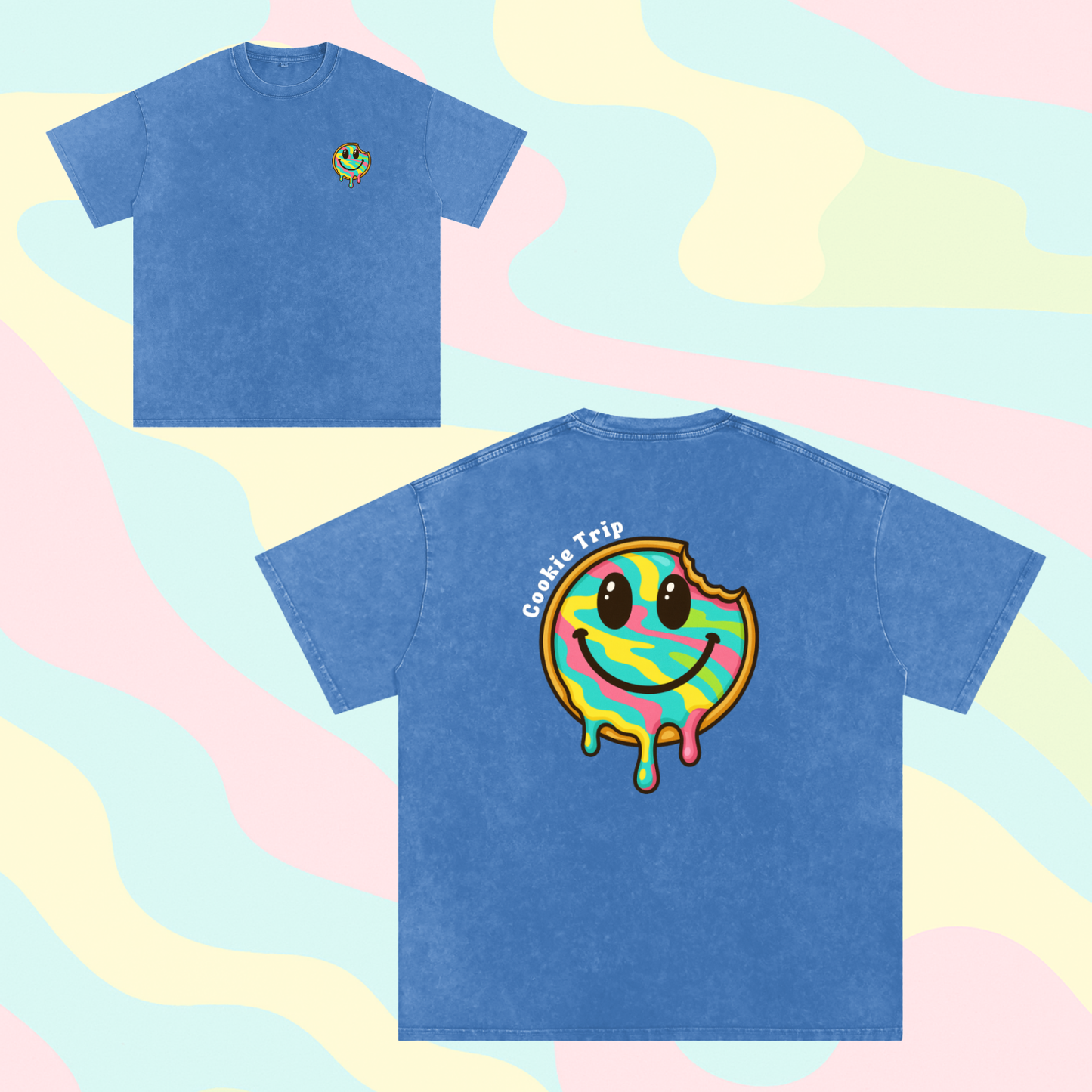 Cookie Trip Vintage Washed Oversized Tee