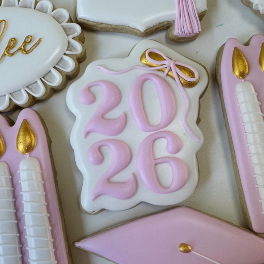 Graduation 2026 Bow Plaque Cookie Cutter