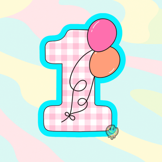 Balloon Number One Cookie Cutter