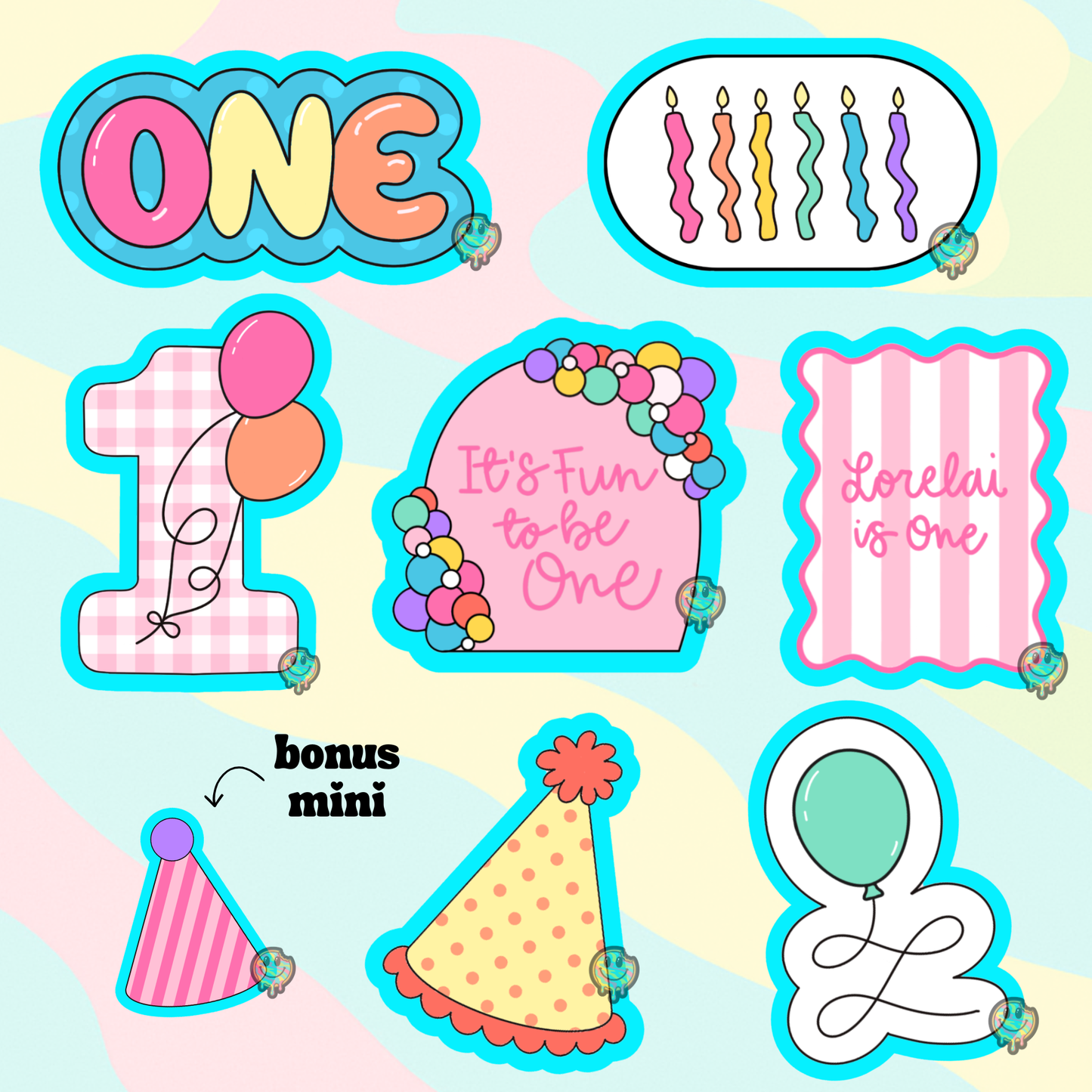 Fun to Be One Birthday Cookie Cutter Set