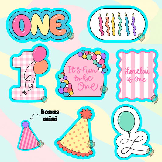 Fun to Be One Birthday Cookie Cutter Set