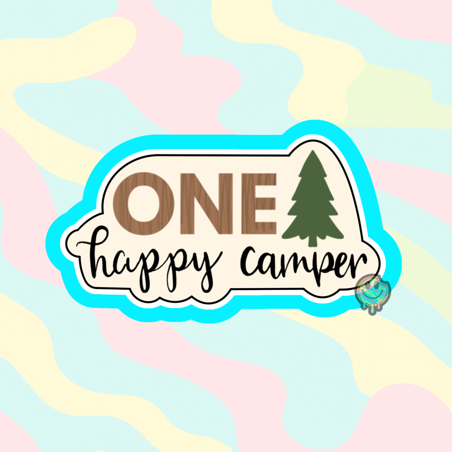 One Happy Camper Plaque Cookie Cutter