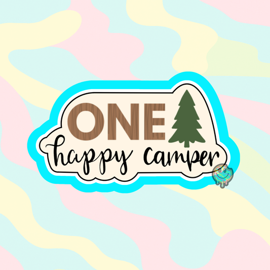 One Happy Camper Plaque Cookie Cutter