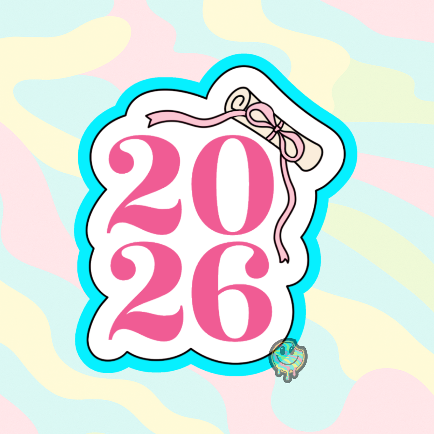 Graduation 2026 Bow Plaque Cookie Cutter