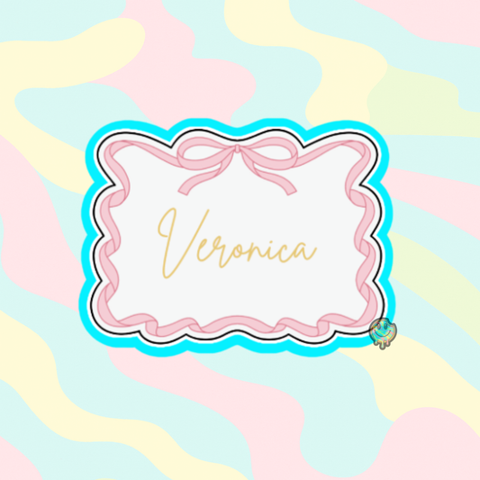 Ribbon Frame Rectangle Plaque Cookie Cutter